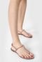 Rasteira DAFITI SHOES Pedraria Nude - Marca DAFITI SHOES