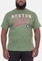 Camiseta NBA Plus Size College Logo Boston Celtics Verde Militar - Marca NBA