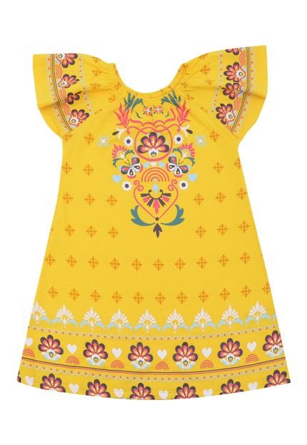 Vestido NANAI BY KYLY Estampado Amarelo - Marca NANAI BY KYLY