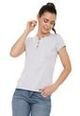 Camiseta Con Botones De Mujer Licrada-Gris Jaspe Polovers