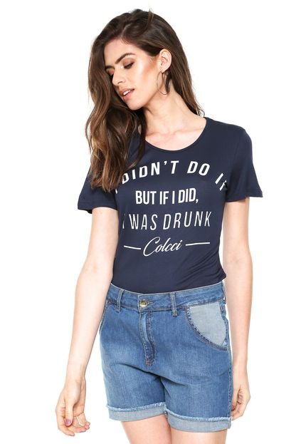 Camiseta Colcci Drunk Azul-marinho - Marca Colcci