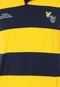 Camisa Polo Aleatory Escudo Bicolor Azul/Amarela - Marca Aleatory
