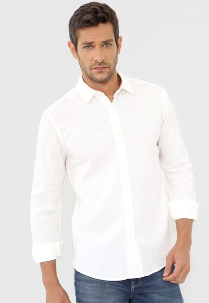 Camisa Colcci Reta Lisa Off-White - Marca Colcci