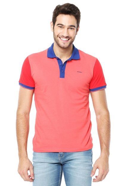 Camisa Polo Sommer Mini Bolck Coral - Marca Sommer