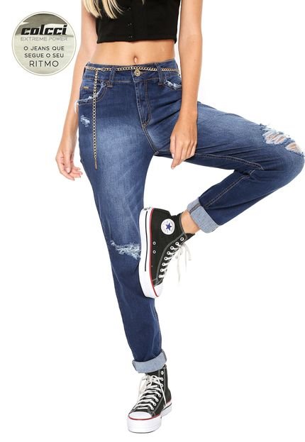Calça Jeans Colcci Kim com Cinto Skinny Azul - Marca Colcci