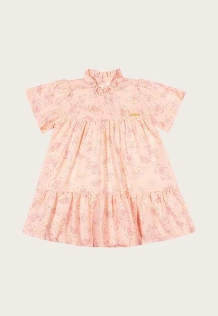 Vestido Infantil Colorittá Borboleta Rosa - Marca Colorittá