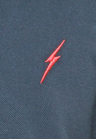 Camisa Polo Lightning Bolt Basic Azul-Marinho