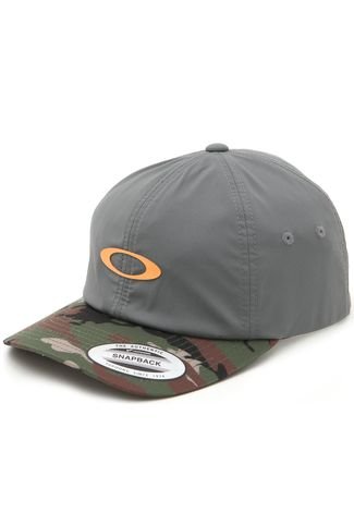 Boné Oakley Snapback 6 Panel Military Hat Cinza