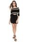 Blusa Cropped Dress to Ombro a Ombro Tricot Preta - Marca Dress to