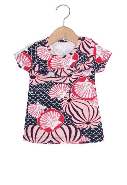 Blusa PUC Manga Curta Menina Azul - Marca PUC