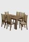 Mesa de madeira e 6 cadeiras Melissa Madesa Marrom - Marca Madesa