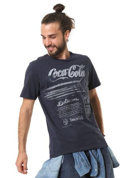 Camiseta Coca-Cola Jeans Estampada Azul-marinho - Marca Coca-Cola Jeans