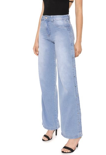 Calça Jeans Biotipo Pantalona Estonada Azul - Marca Biotipo