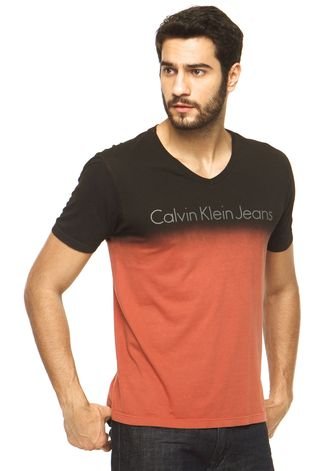 Camiseta Calvin Klein Jeans Marrom