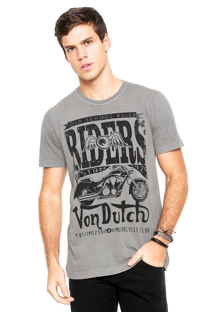 Camiseta Von Dutch Riders Cinza - Marca Von Dutch 