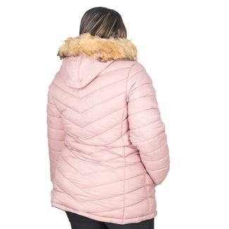 Jaqueta Parka Feminina Dupla Face Nylon Plus Size Com Capuz