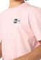 Camiseta New Era Logo Rosa - Marca New Era