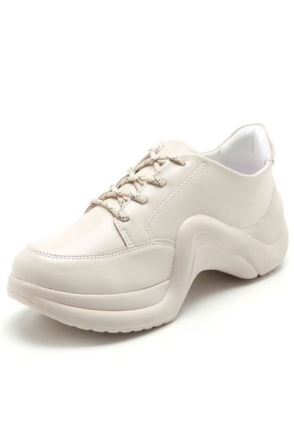 Tênis Sola Alta VIA UNO Dad Sneaker Chunky Off-White - Marca VIA UNO