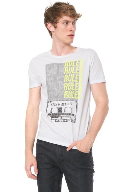 Camiseta Calvin Klein Jeans Rules Branca - Marca Calvin Klein Jeans