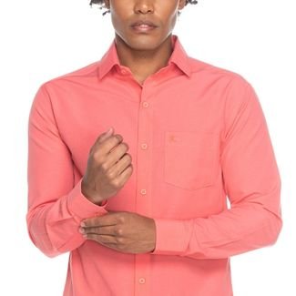 Camisa Social Masculina Teodoro Manga Longa Slim Fit Casual Amarelo G Rosa