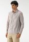 Camisa John John Reta Texturizada Bege - Marca John John