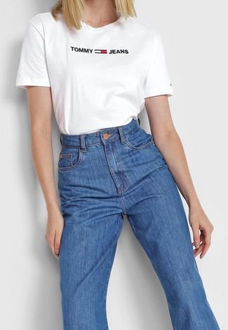 Camiseta Tommy Jeans Logo Branca - Compre Agora