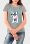 Camiseta Feminina Cinza Dog Algodão Premium Benellys - Marca Benellys