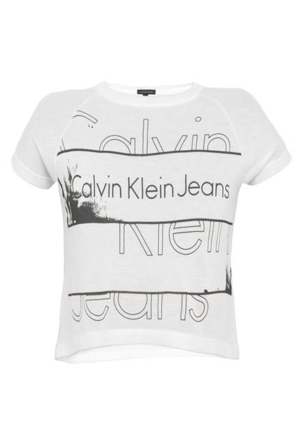 Blusa Calvin Klein Kids Cropped Off-White - Marca Calvin Klein Kids