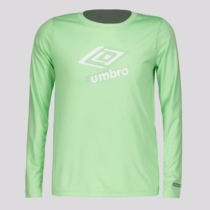 Camisa Umbro Basic UV Manga Longa Juvenil Verde - Marca Umbro