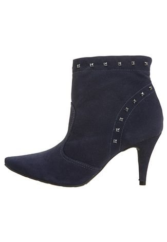 Ankle Boot Spikes Pirâmides Azul