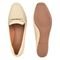 Sapato Feminino Mocassim CM Calçados Bico Quadrado Confort Sapatilha Off White - Marca Monte Shoes