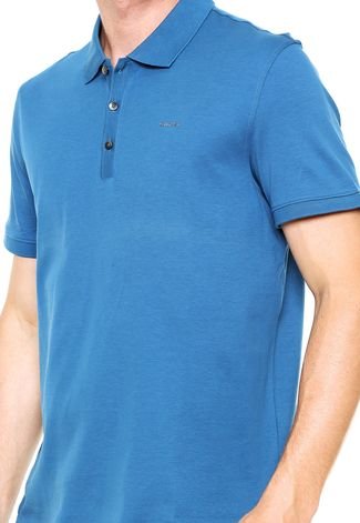 Camisa Polo Calvin Klein Logo Azul-Marinho