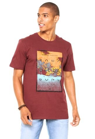 Camiseta Billabong Overflow Vinho