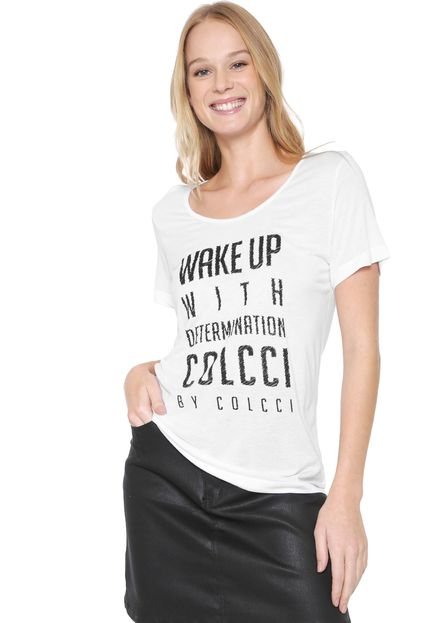 Camiseta Colcci Lettering Branca - Marca Colcci