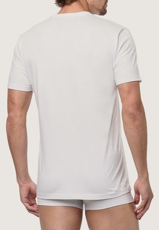 Kit 1 Camiseta e 2 Cuecas crystal Calvin Klein Solang Trainr Ld99 Trunk Logo Branca