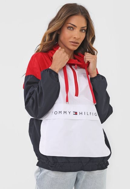 Moletom Fechado Tommy Hilfiger Logo Branco - Marca Tommy Hilfiger