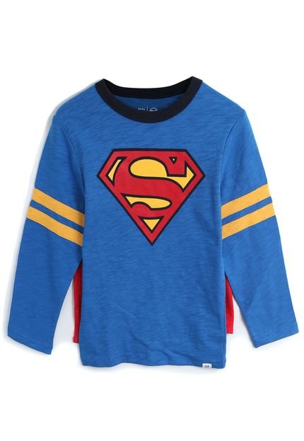 Camiseta GAP Menino Super Homem Azul - Marca GAP