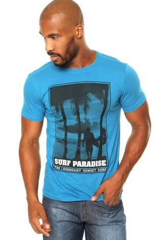 Camiseta Lemon Grove Surf Paradise Azul