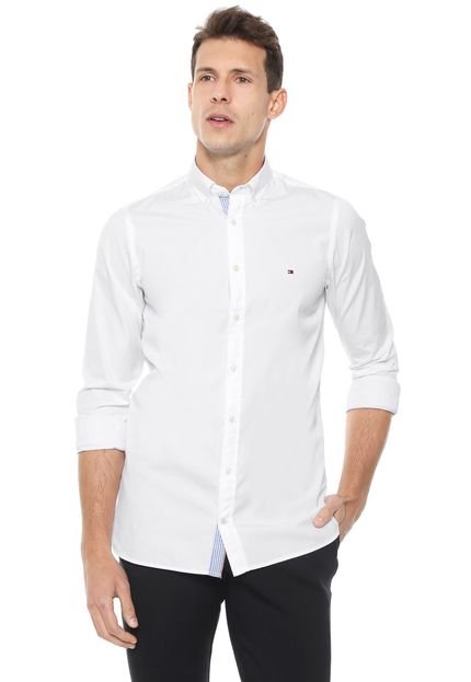 Camisa Tommy Hilfiger Slim Elevated Branca - Marca Tommy Hilfiger