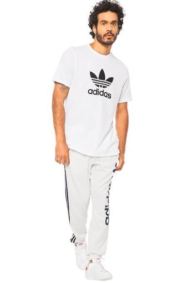 Polera Trefoil T Shirt Blanca adidas originals Calce Regular