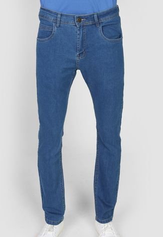 Calça Jeans Zune Slim Pespontos Azul