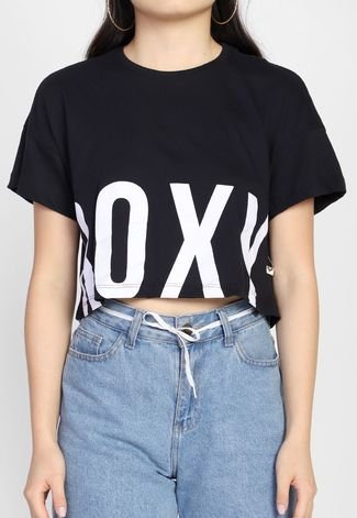 Camiseta Cropped Roxy Perfect Preta