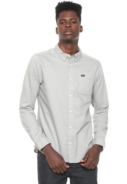 Camisa RVCA Slim Oxford Cinza - Marca RVCA