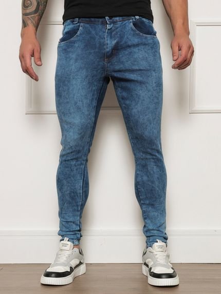 Calça Jeans Skinny Ignis Masculina Azul Marmorizado - Marca CKF Wear