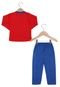 Pijama Tricae Longo Baby Menino Vermelho/Azul - Marca Tricae
