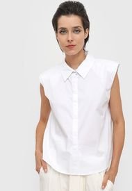 Blusa Calvin Klein Blanco - Calce Holgado