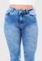 Calça Jeans HNO Jeans Capri Cintura Alta Elastano Azul Claro - Marca HNO Jeans