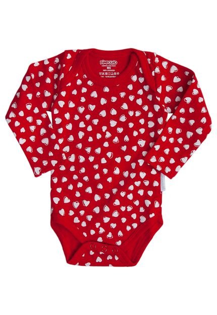 Body Pimpolho Baby Estampado Vermelho - Marca Pimpolho