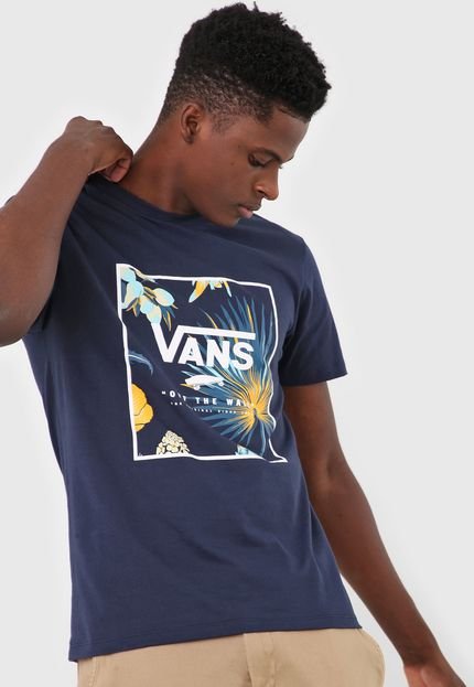 Camiseta Vans Print Box Ss Azul-Marinho - Marca Vans