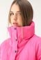 Casaco Puffer Only Longo Max Cargo Rosa - Marca Only